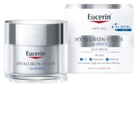 Eucerin Hyaluron-Filler + 3x Effect denní krém SPF 15 pro suchou pleť 50 ml